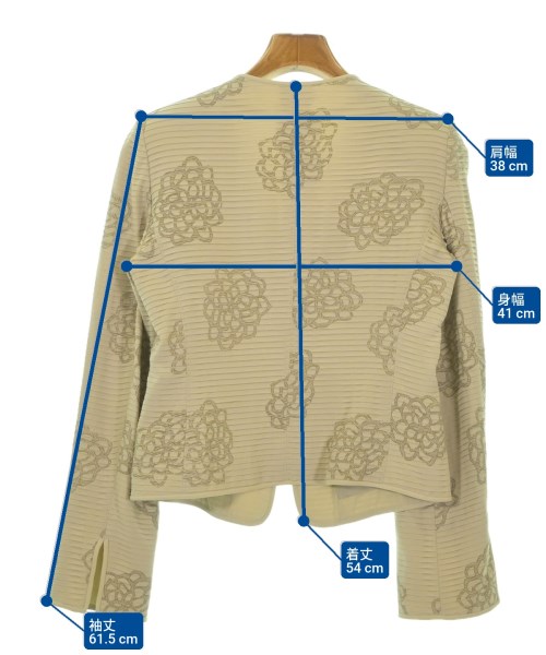 ARMANI COLLEZIONI（アルマーニコレツィオーニ）ノーカラージャケット ベージュ サイズ:40(M位) レディース/2200666470089