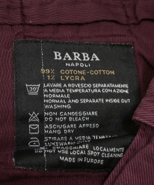 BARBA（バルバ）チノパン 赤 サイズ:33(L位) メンズ/2200681741072