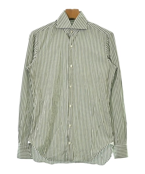 BARBA(バルバ)ドレスシャツ 緑 サイズ:14(XS位)/2200700479092
