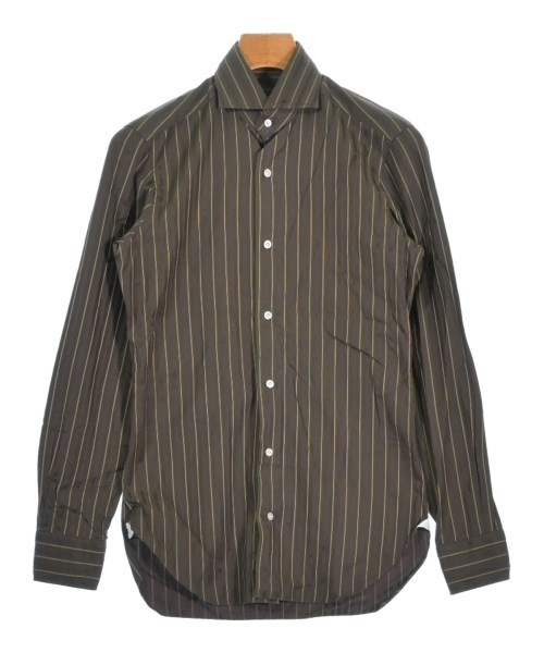 BARBA(バルバ)カジュアルシャツ 茶 サイズ:36(XS位)/2200654772010