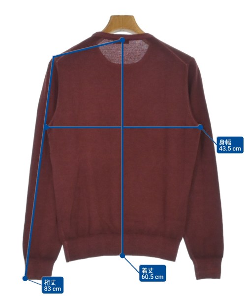 BARBA（バルバ）ニット・セーター 赤 サイズ:44(S位) メンズ/2200658021206