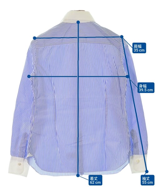 BARBA（バルバ）ドレスシャツ 青 サイズ:38(S位) レディース/2200645230031