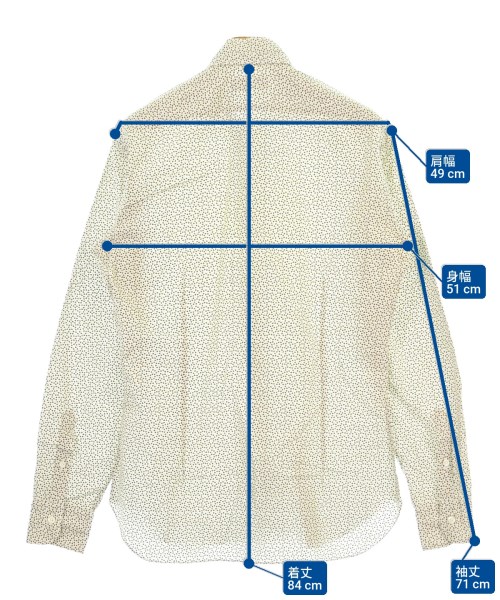 BARBA（バルバ）カジュアルシャツ 茶 サイズ:39(M位) メンズ/2200647253106