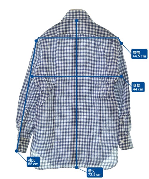 BARBA（バルバ）カジュアルシャツ 青 サイズ:38(S位) メンズ/2200637368063