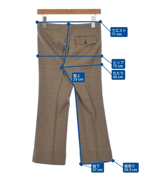 INCOTEX（インコテックス）スラックス 茶 サイズ:38(S位) レディース/2200611791023