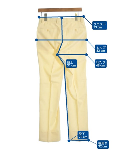 INCOTEX（インコテックス）スラックス 黄 サイズ:44(S位) メンズ/2200677698045