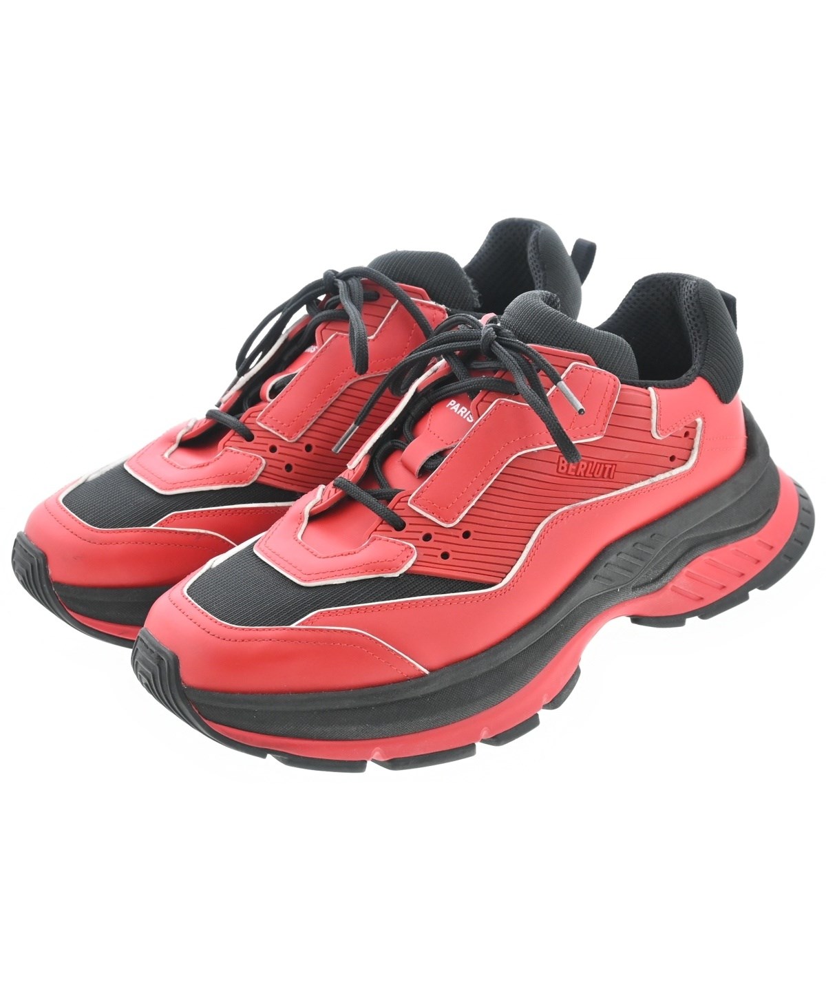 廃盤品✨付属品有り✨ Berluti ベルルッティ スカーズ 6 1/2 初期型 Berluti（ベルルッティ）スニーカー 赤 サイズ:UK8 1/2(27cm位