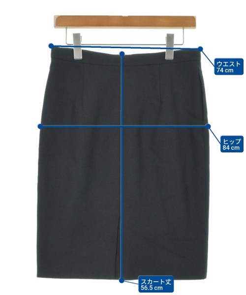 Loro Piana（ロロピアーナ）ひざ丈スカート 紺 サイズ:44(L位) レディース/2200632924035