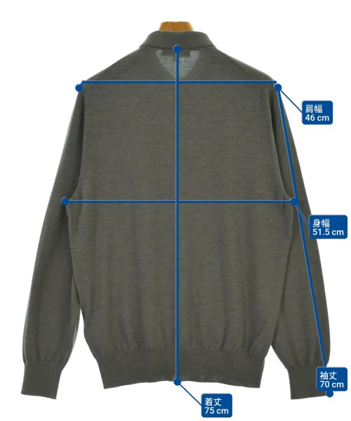 Loro Piana（ロロピアーナ）ニット・セーター グレー サイズ:50(XL位) メンズ/2200661182352