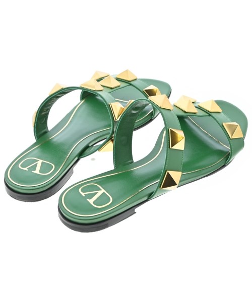 VALENTINO GARAVANI（ヴァレンティノガラヴァーニ）サンダル 緑 サイズ:EU36(22.5cm位) レディース/2200640067229
