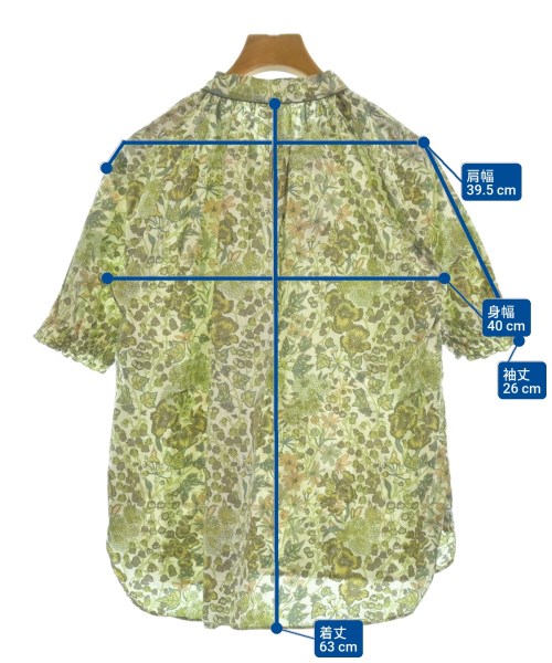 OLD ENGLAND（オールドイングランド）ブラウス 緑 サイズ:34(XS位) レディース/2200613504096