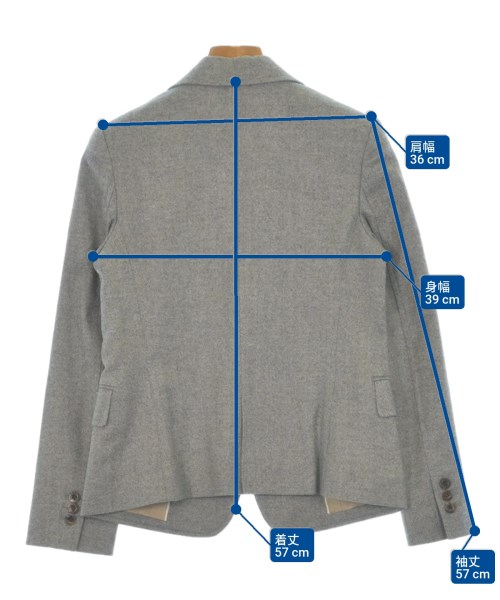 OLD ENGLAND（オールドイングランド）テーラードジャケット グレー サイズ:34(XXS位) レディース/2200616363126