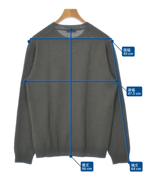 ROBERTO COLLINA（ロベルトコリーナ）ニット・セーター カーキ サイズ:48(L位) メンズ/2200652951141