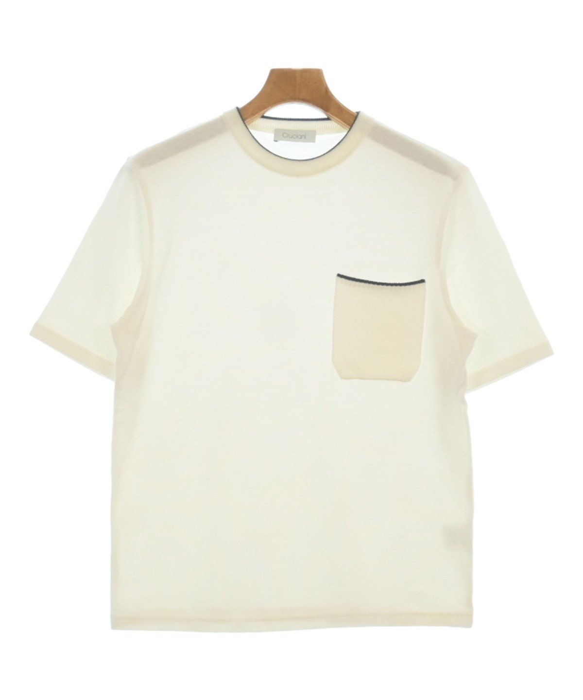 Cruciani ホワイトニットᎢシャツ サイズ44 Cruciani（クルチアーニ）Tシャツ・カットソー 白 サイズ:46(M位