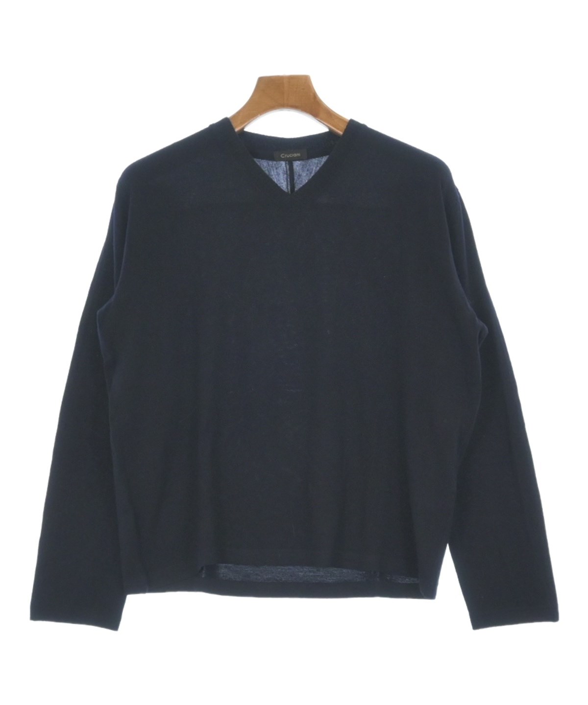 2128Z美品 クルチアーニ コットンシルクニット紺 M メンズ Cruciani（クルチアーニ）ニット・セーター 紺 サイズ:46(M位) メンズ