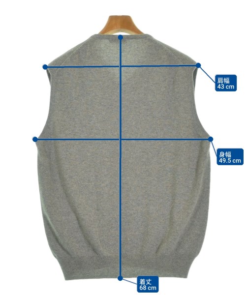 Cruciani（クルチアーニ）ベスト グレー サイズ:52(XXL位) メンズ/2200654098233