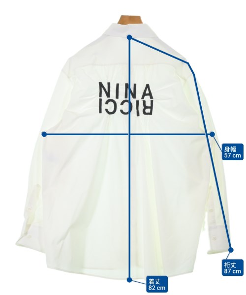 NINA RICCI（ニナリッチ）カジュアルシャツ 白 サイズ:34(XXS位) レディース/2200627933080