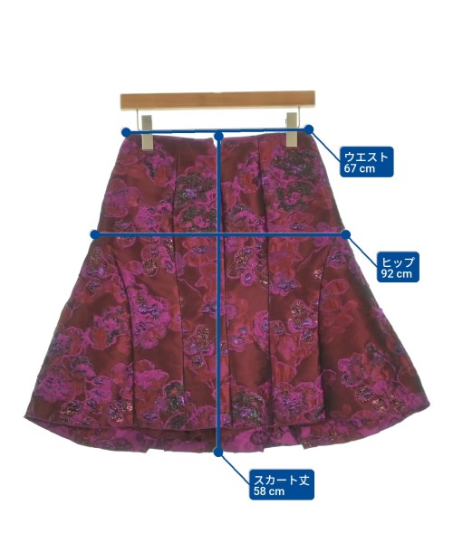 NINA RICCI（ニナリッチ）ひざ丈スカート 赤 サイズ:-(M位) レディース/2200643568259