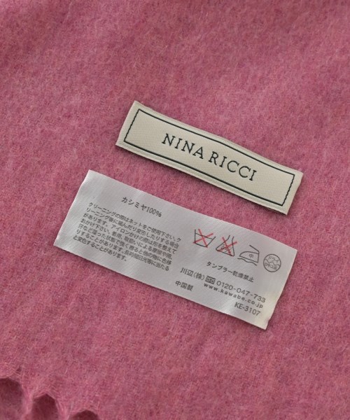 NINA RICCI（ニナリッチ）マフラー ピンク サイズ:- レディース/2200723501091
