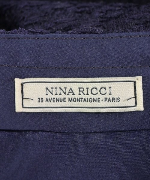 NINA RICCI（ニナリッチ）ひざ丈スカート 紺 サイズ:34(XXS位) レディース/2200682461146