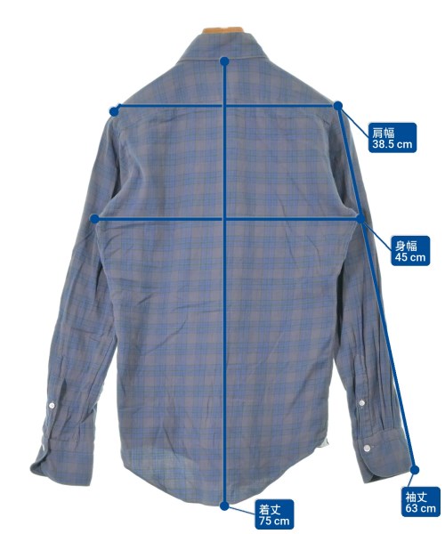 finamore（フィナモレ）カジュアルシャツ グレー サイズ:XS メンズ/2200643819078