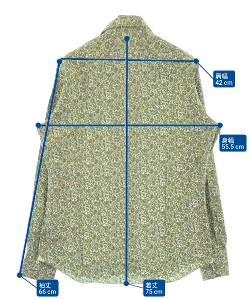 finamore（フィナモレ）カジュアルシャツ 緑 サイズ:L メンズ/2200603817038