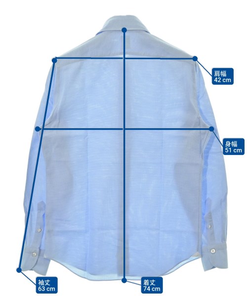 finamore（フィナモレ）ドレスシャツ 青 サイズ:40(L位) メンズ/2200672807756