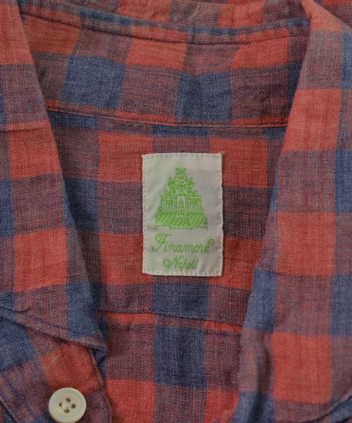 finamore（フィナモレ）カジュアルシャツ 赤 サイズ:M メンズ/2200640238025