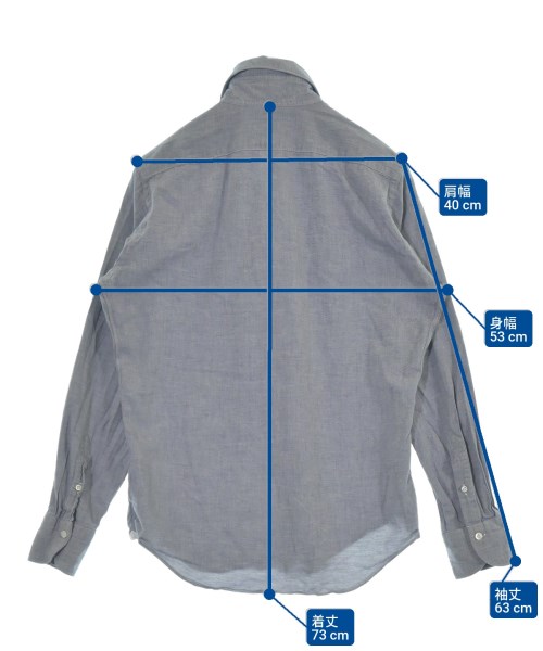 finamore（フィナモレ）カジュアルシャツ 青 サイズ:M メンズ/2200644138031