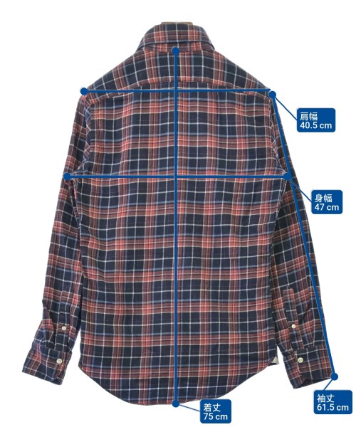 finamore（フィナモレ）カジュアルシャツ 紺 サイズ:S メンズ/2200663008056