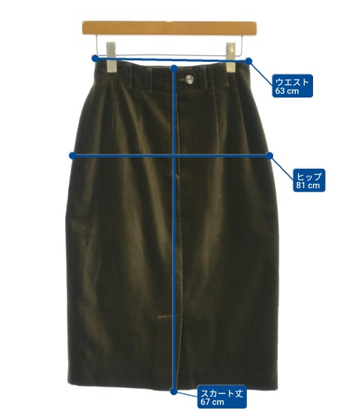 AIGNER（アイグナー）ひざ丈スカート 茶 サイズ:40(M位) レディース/2200672948053