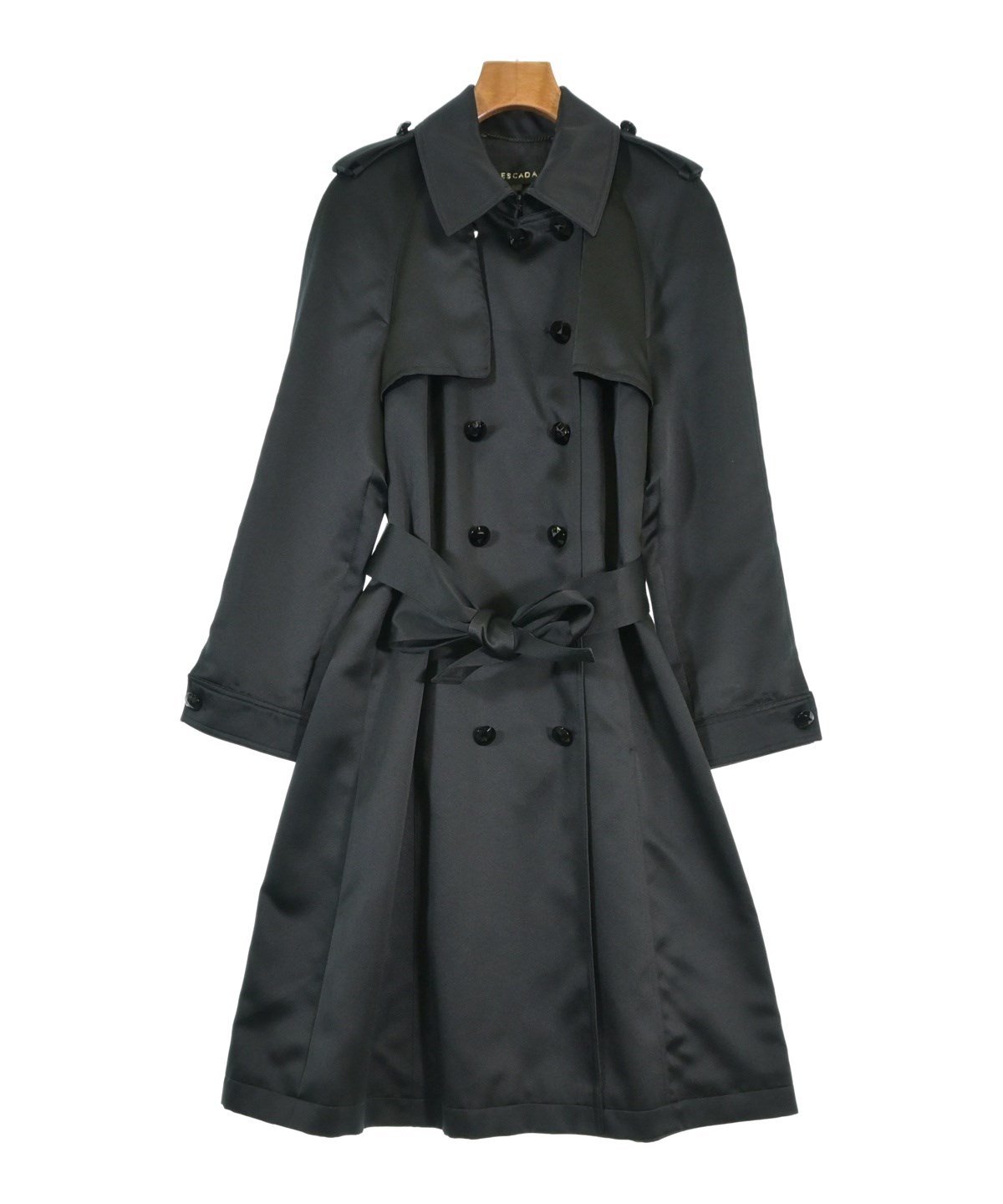 ESCADA（エスカーダ）トレンチコート 黒 サイズ:34(XXS位) レディース 
