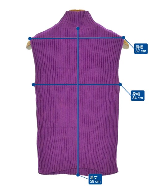 ESCADA（エスカーダ）ノースリーブ 紫 サイズ:34(XXS位) レディース/2200653812380