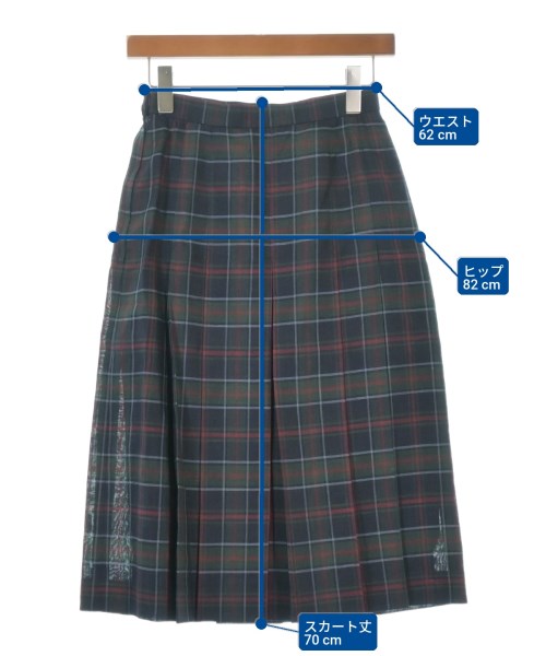 DAKS（ダックス）ひざ丈スカート 紺 サイズ:60(S位) レディース/2200713284218