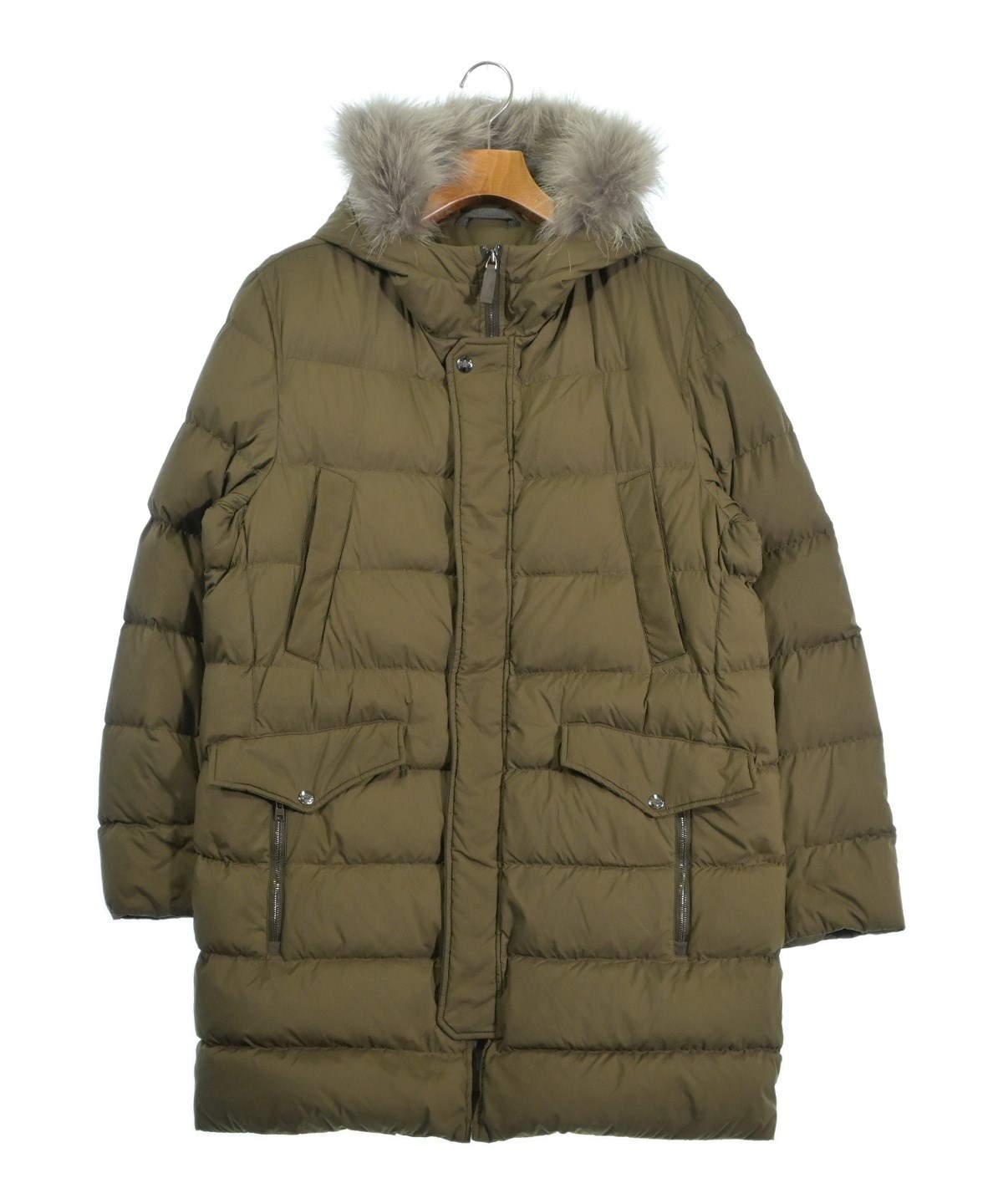 HERNO（ヘルノ）ダウンコート カーキ サイズ:50(XL位) メンズ