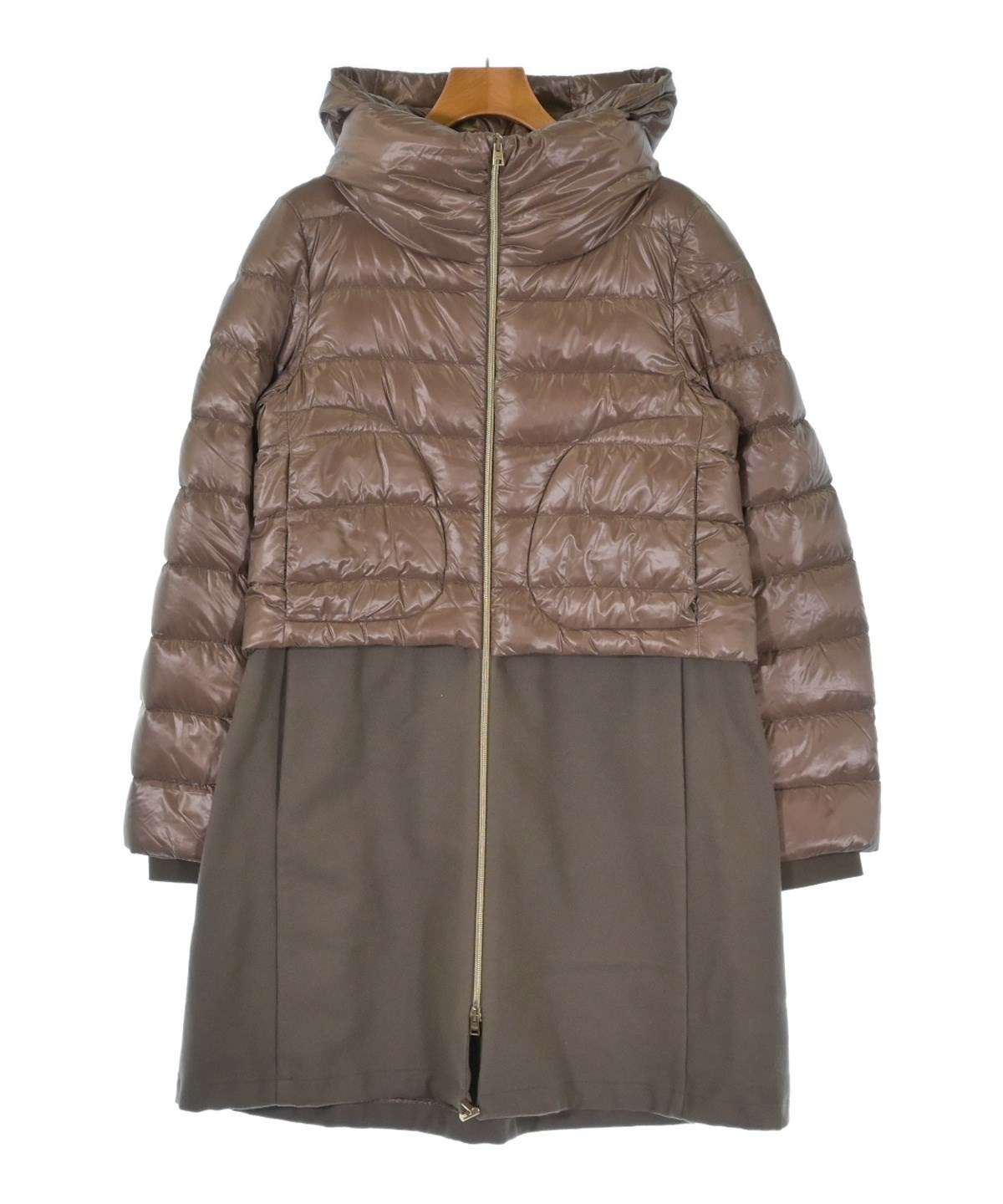 HERNO（ヘルノ）ダウンコート 茶 サイズ:42(M位) レディース
