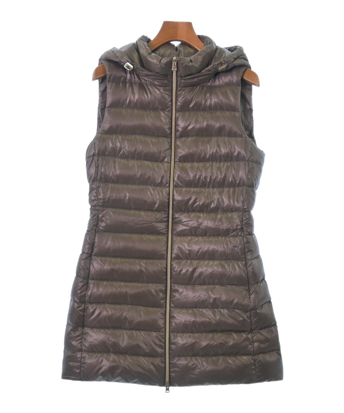 ヘルノ HERNO 2wayダウンベスト 44 茶色/こげ茶 HERNO（ヘルノ）ダウンジャケット/ダウンベスト 茶 サイズ:42(M位