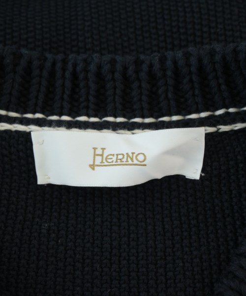 HERNO（ヘルノ）カーディガン 紺 サイズ:46(XL位) レディース/2200706284157
