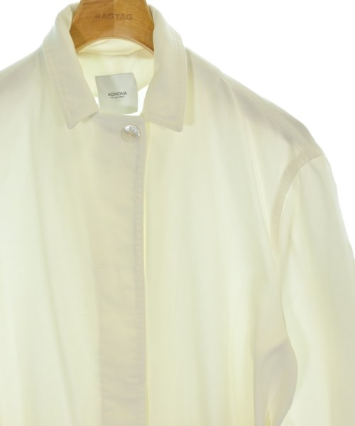 AGNONA（アニオナ）ステンカラーコート 白 サイズ:40(L位) メンズ/2200664948085