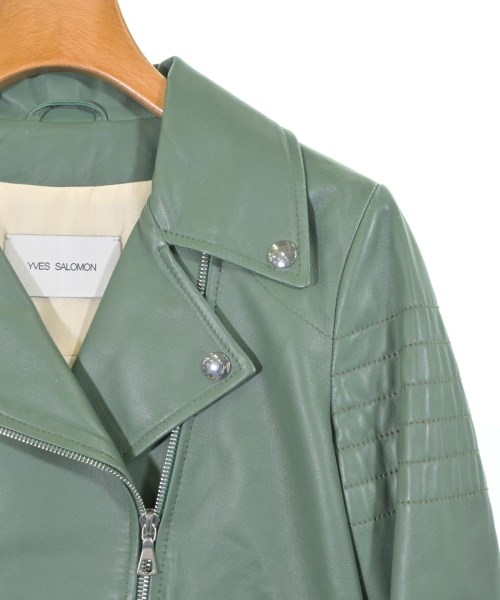 YVES SALOMON（イヴサロモン）ライダース 緑 サイズ:34(XXS位) レディース/2200630938010