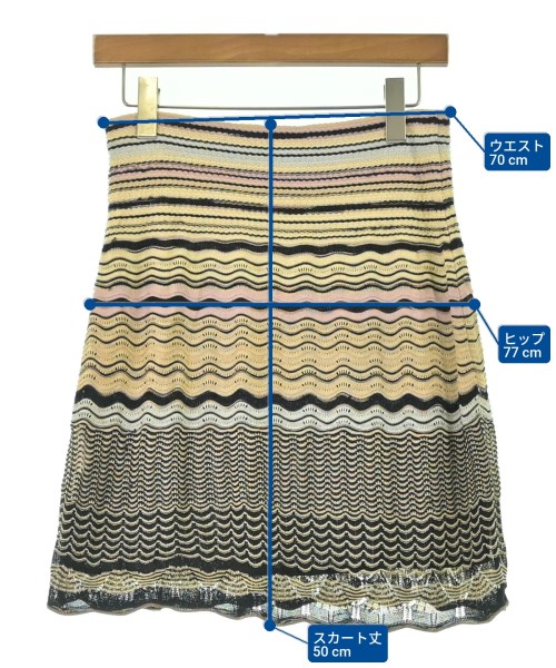 M MISSONI（エムミッソーニ）ミニスカート 黄 サイズ:40(M位) レディース/2200688867034
