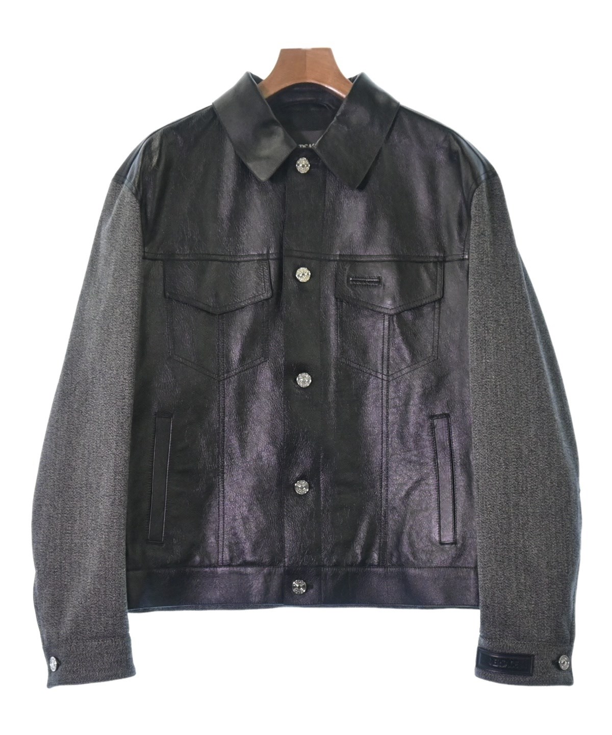 VERSACE（ヴェルサーチ）ライダース 黒 サイズ:50(XL位) メンズ