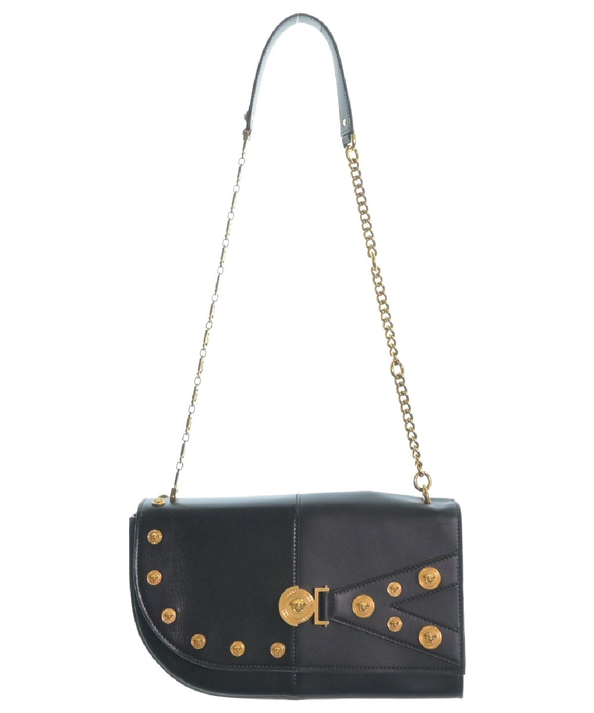 VERSACE ヴェルサーチ ショルダーバッグ - 黒 【古着】【中古】 中古・古着通販】VERSACE (ヴェルサーチェ) メデューサショルダー