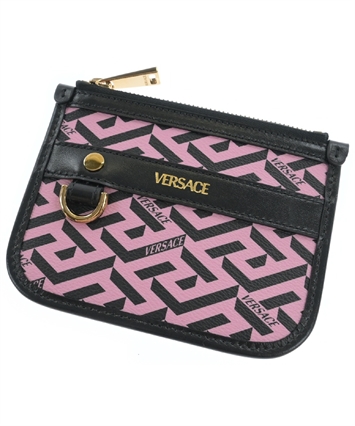 【新品】ヴェルサーチ ラ・グレカ スクエア ベルトポーチ ピンク 箱付き VERSACE（ヴェルサーチ）ポーチ ピンク サイズ:- レディース