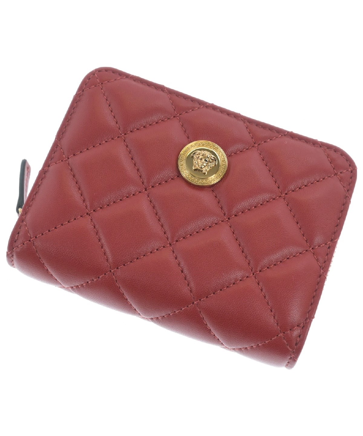 【希少】ヴェルサーチ コインケース メデューサ ゴールド金具 レザー 赤 VERSACE（ヴェルサーチ）財布・コインケース 赤 サイズ
