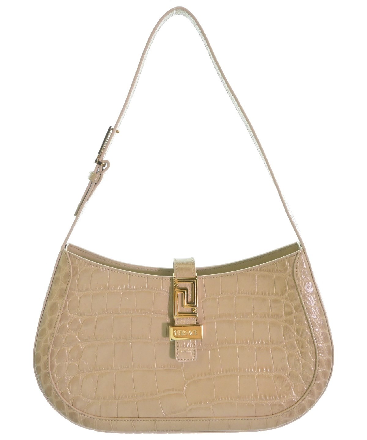 VERSACE ヴェルサーチ ショルダーバッグ - ベージュ 【古着】【中古】 VERSACE（ヴェルサーチ）ショルダーバッグ ベージュ サイズ