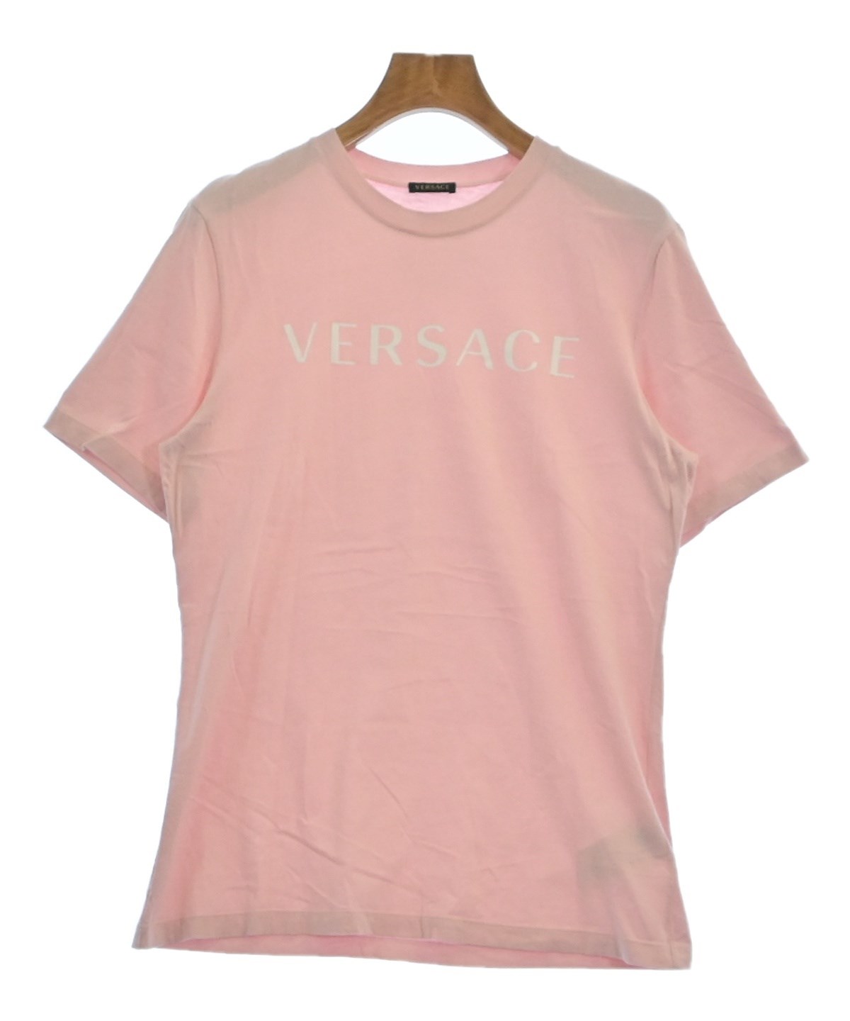 関税送料込★VERSACE ロゴ セーフティー ピンクロップ Tシャツ org.jpg
