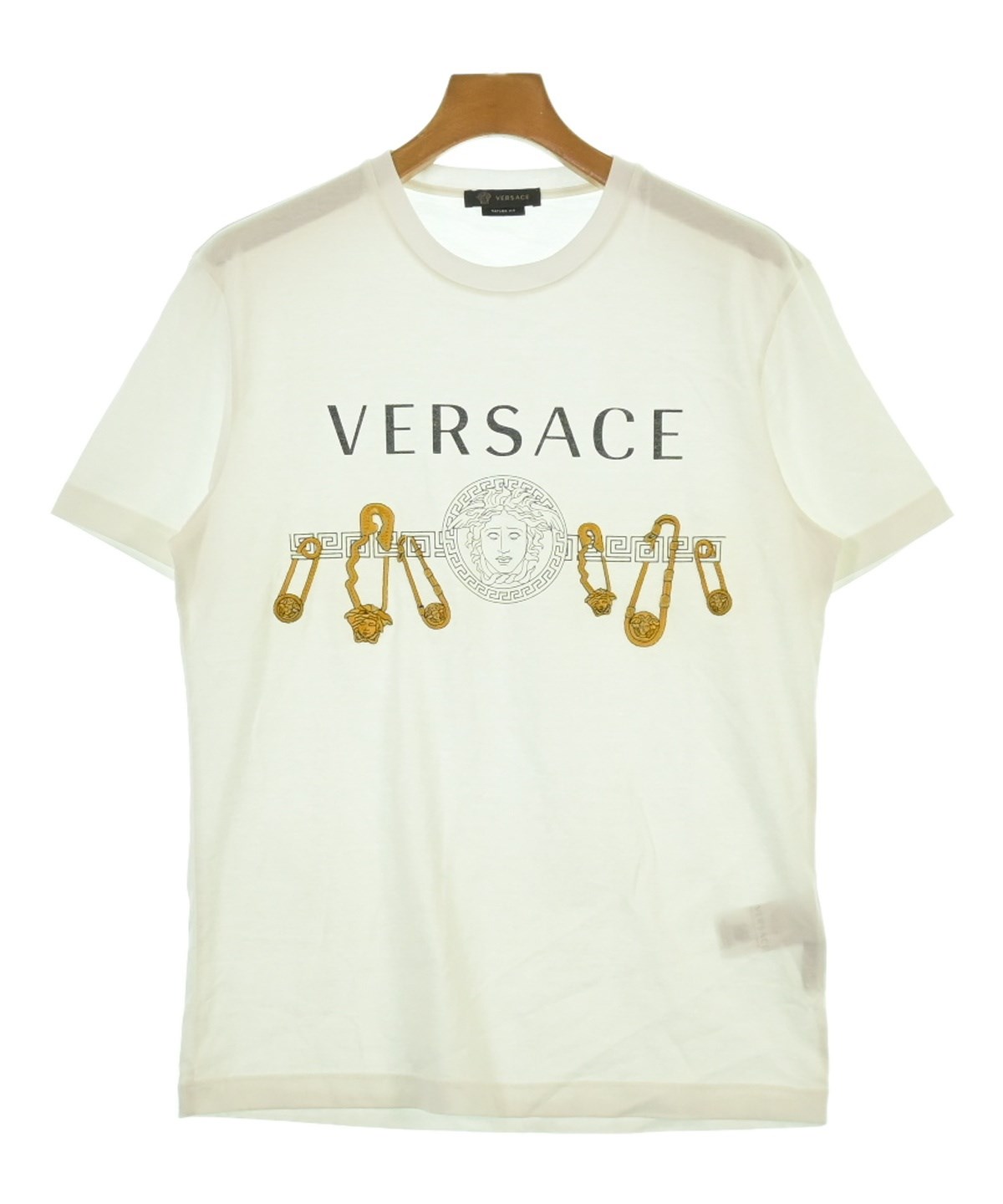 VERSACE（ヴェルサーチ）Tシャツ・カットソー 白 サイズ:M メンズ