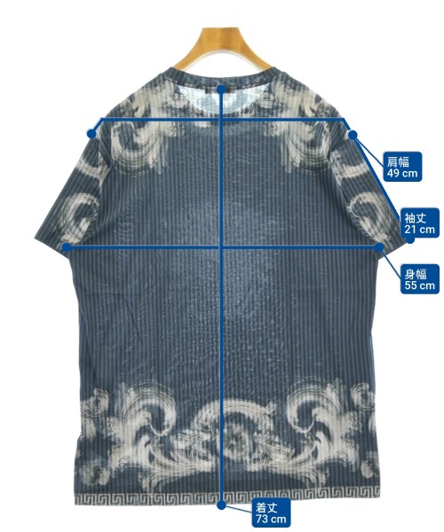 VERSACE（ヴェルサーチ）Tシャツ・カットソー 紺 サイズ:M メンズ/2200622402109