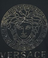 VERSACE（ヴェルサーチ）Tシャツ・カットソー 黒 サイズ:XL メンズ/2200624180067